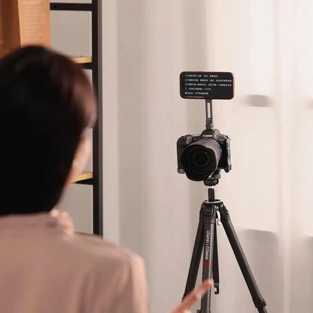 Ulanzi MA07 Magnetic Compact Phone Holder with Clip-On Design, Universal 1/4" & Cold Shoe Mount to Camera, Tripods, Selfie Stick for Dual-Screen Shooting, Interviews, BTS, Selfie and Live Streaming | M084