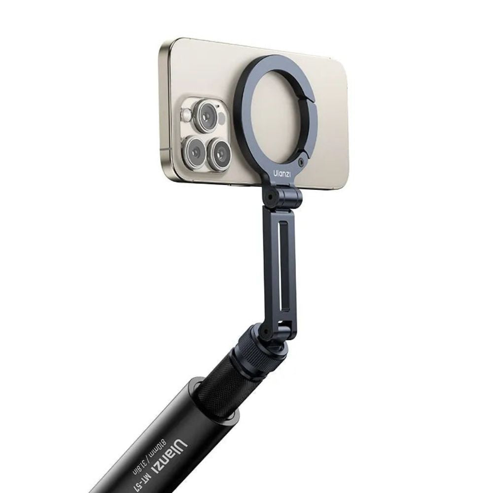 Ulanzi MA07 Magnetic Compact Phone Holder with Clip-On Design, Universal 1/4" & Cold Shoe Mount to Camera, Tripods, Selfie Stick for Dual-Screen Shooting, Interviews, BTS, Selfie and Live Streaming | M084