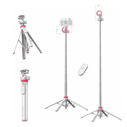 Ulanzi MT-44 / MT-44B / MT-44M 2-in-1 MagSafe & 1/4" Selfie Stick Tripod w/ Bluetooth Remote