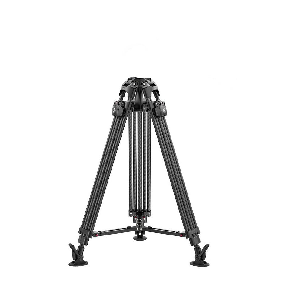 Ulanzi VideoFast Heavy-Duty Tripod with Fluid Head & Manfrotto Quick Release Plate - Carbon Fiber/Aluminum Legs, 360° Panning, +90°/-45° Tilting, 164cm Max Height, 25kg Load Capacity for Digital Cameras & Video Camcorders