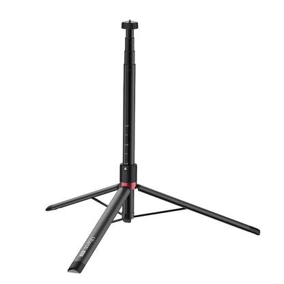 Ulanzi AT-01 Portable Aluminum Tripod Stand 152cm Max Height, 5kg Load Capacity, 1/4" & 3/8" Screw Mount / AT-02 Dolly Base Plate with 360 Degrees Swivel Wheel and 20kg Load Capacity for Live Streaming, Vlogging, and Content Creation