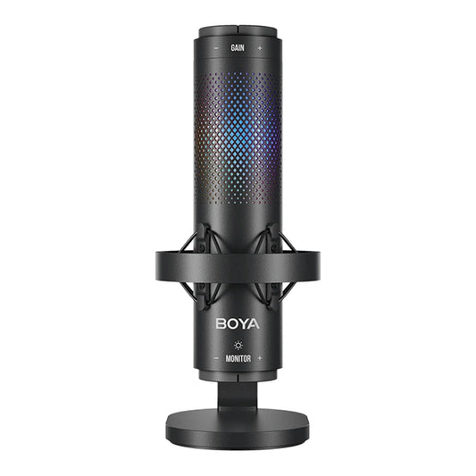 BOYA K9 Vibrant Lighting RGB Desktop USB-C Condenser Microphone with Supercardiod, Omnidirectional & Bidirectional Polar Pattern, Noise Cancellation & Hi-Fi Audio for Podcasting, Gaming & Streaming