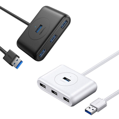 UGREEN 4-in-1 USB 3.0 Port Hub 5Gbps Data Transfer Adapter for PC, Laptop, External Hard Drive, Flash Drives, Keyboard - 0.5 Meter | 20290