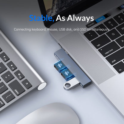 [CLEARANCE] ORICO AH-W13 3-in-1 USB 3.1 Type C Docking Station Hub with 2xUSB 2.0 Input, 5Gbps Fast Data Transfer Rate, Superior Heat Dissipation Aluminum Alloy