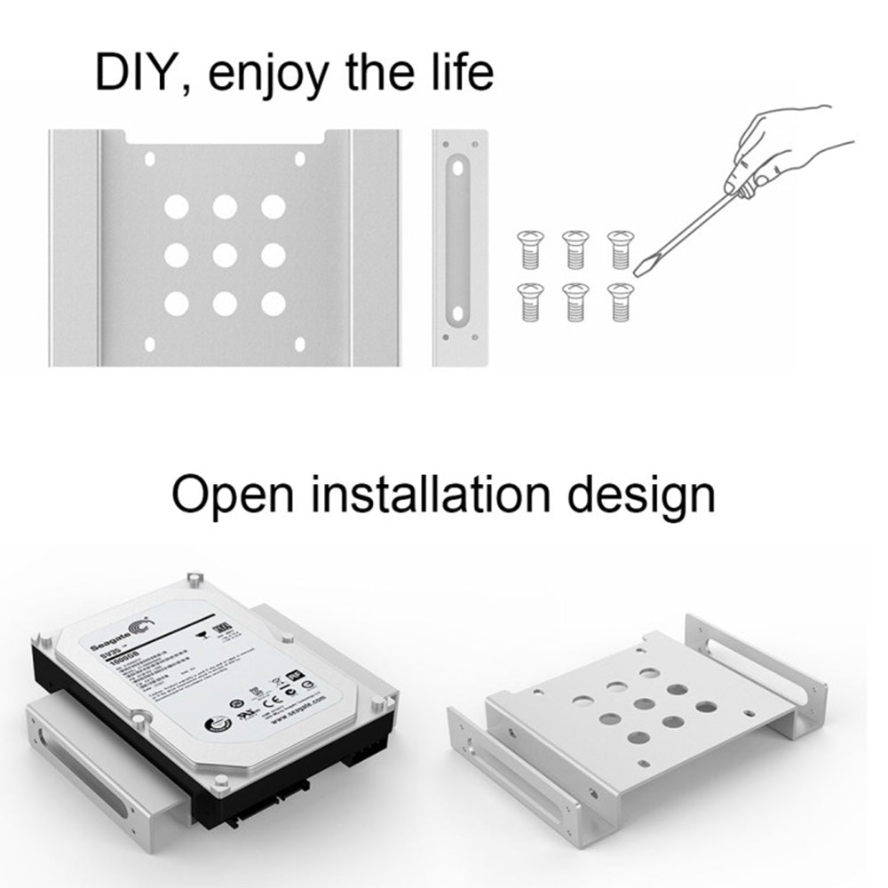 ORICO 2.5 to 3.5 inch HDD SSD Aluminum Rack Caddy Adapter Bracket for Hard Disk Drive & Solid State Drive