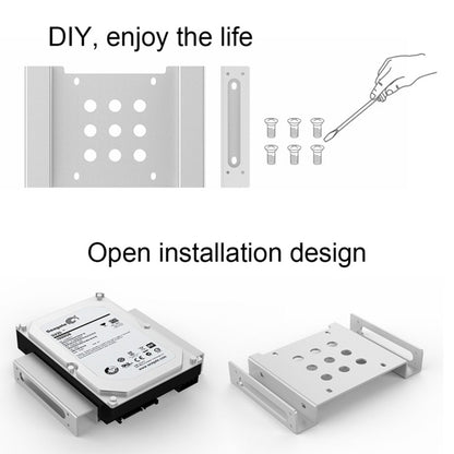 [CLEARANCE] ORICO 2.5 to 3.5 inch HDD SSD Aluminum Rack Caddy Adapter Bracket for Hard Disk Drive & Solid State Drive