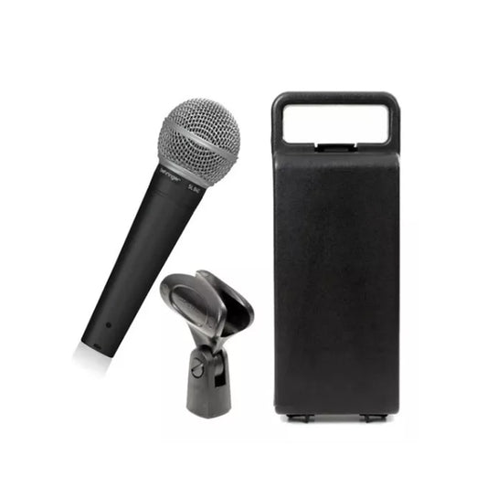 Behringer SL 84C Dynamic Cardioid Microphone with Integrated Spherical Wind & Pop Noise Filter, Mute & Voice Activated Recording Function, Shock Stand Mount Included, 3-Pin XLR Connector, 50Hz to 15kHz Frequency Response