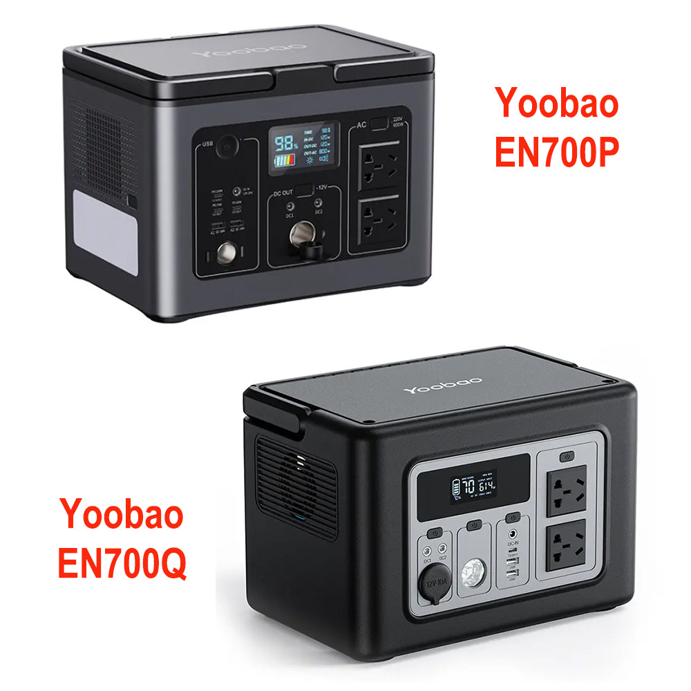 Yoobao 700W 192000mAh Portable Power Station Powerbank Generator PD100W Power Delivery Two-Way Quick Charge with LED Display, Flashlight, and Support Solar Panel Charging | EN700P EN700Q