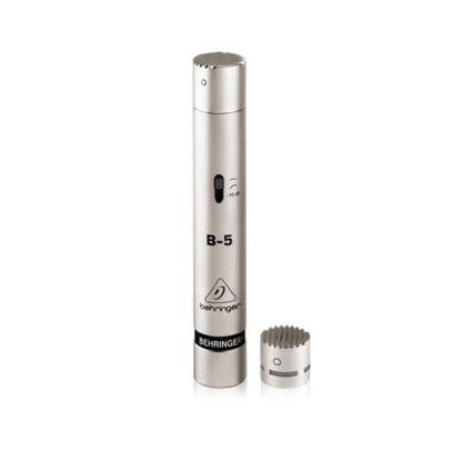 [CLEARANCE] Behringer B-5 Gold-Sputtered Small-Diaphragm Studio Condenser Microphone with 2 Interchangeable Capsules with Cardioid Omni-directional Polar Pattern, Switchable 10dB Pad, 20Hz to 20kHz Frequency Response, XLR, 48V Phantom Power
