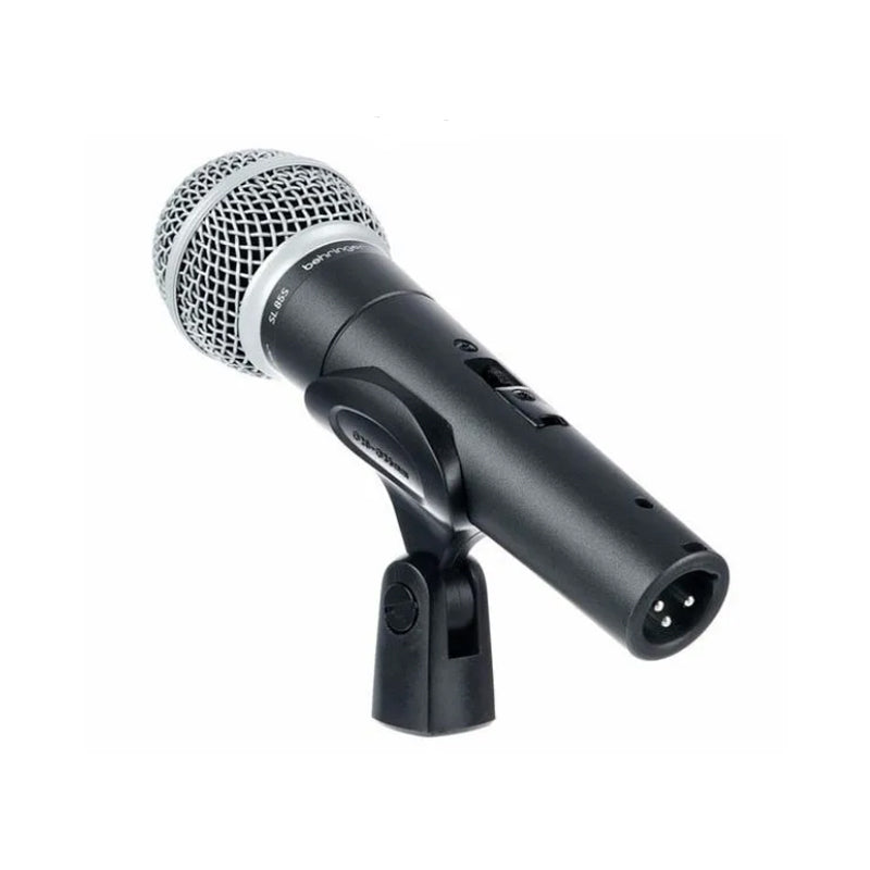 Behringer SL 85S Dynamic Cardioid Microphone with On/Off Switch, Integrated Spherical Wind & Pop Noise Filter, Mute & Voice Activated Recording Function, Shock Stand Mount Included, 3-Pin XLR Connector, 50Hz to 16kHz Frequency Response
