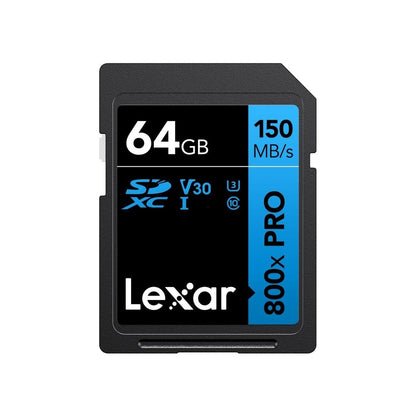 Lexar BLUE Series High-Performance 800X SDHC / SDXC 32GB 64GB 128GB UHS-I Class 10 SD Card with 120 MB/S Read Speed LEXAR LSD0800P032G-BNNNG, LSD0800P064G-BNNNG, LSD0800P128G-BNNNG