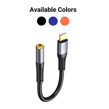 [CLEARANCE] ORICO (AXC) 0.2m USB Type C Male to 3.5mm Female to Male Jack AUX Audio Adapter Cable for Mobile Phone Tablet Computer PC Laptop Speaker Headphone Headset Microphone Car Stereo | Black Blue Orange
