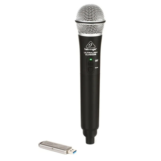 Behringer ULM300USB High-Performance 2.4 GHz Digital Wireless USB Dual Dynamic Microphone System with Dual-Mode USB Receiver, 61m Max. Operating Range, Unidirectional Polar Pattern, 24-hour Battery Life, Onboard Volume & Mute Controls