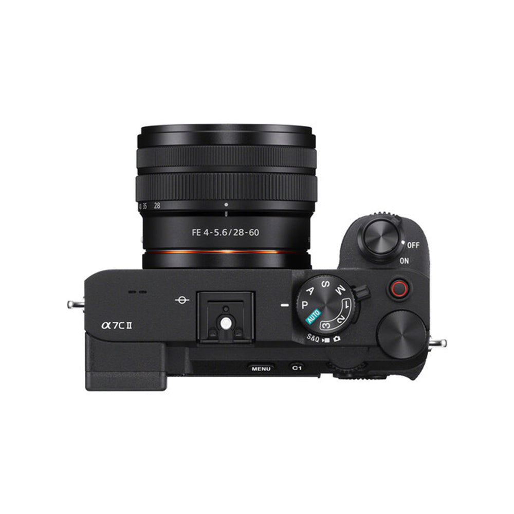 Sony A7C II / ILCE-7CM2 Body with FE 28-60mm f/4-5.6 Lens Mirrorless Camera with 33MP Full Frame Exmor R CMOS Sensor, BIONZ XR Processor, UHD 4K 60p Video, 10fps Shooting, 7-Stops In-Body Image Stabilizer, and Articulating LCD Touchscreen