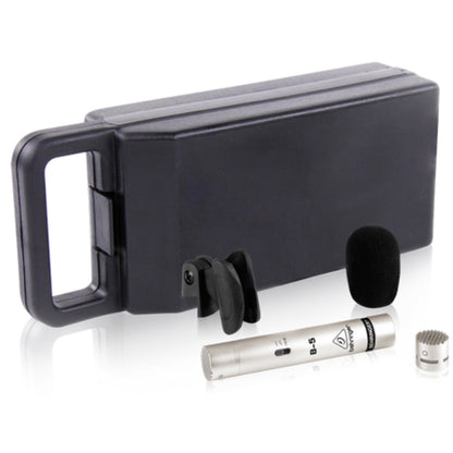 [CLEARANCE] Behringer B-5 Gold-Sputtered Small-Diaphragm Studio Condenser Microphone with 2 Interchangeable Capsules with Cardioid Omni-directional Polar Pattern, Switchable 10dB Pad, 20Hz to 20kHz Frequency Response, XLR, 48V Phantom Power
