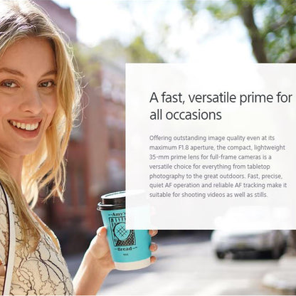 Sony FE 35mm f/1.8 Standard Prime Lens with Full-Frame Sensor Format for E-Mount Mirrorless Digital Camera | SEL35F18F