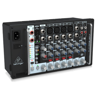 [CLEARANCE] Behringer EuroPower PMP500MP3 Ultra-Compact 500W 8-Channel Powered Mixer with MP3Player, Reverb & Wireless Option, 4 Mic/Line & 2 Stereo Channel, 4 XLR, 4 1/4" TRS Line, Dual 1/4" Aux L/R, Dual RCA Strereo, USB Type A for MP3 Playback