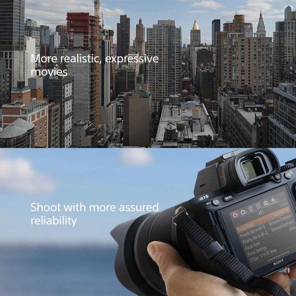 Sony Alpha A7 III Mirrorless Digital Camera Body E-Mount with 24.2MP Full Frame CMOS Sensor, 4D Focus, UHD 4K30p Video, WIFI, 2 SD Slots, Touch Screen Display, 5-Axis Sensor-Shift Image Stabilizer | ILCE-7M3