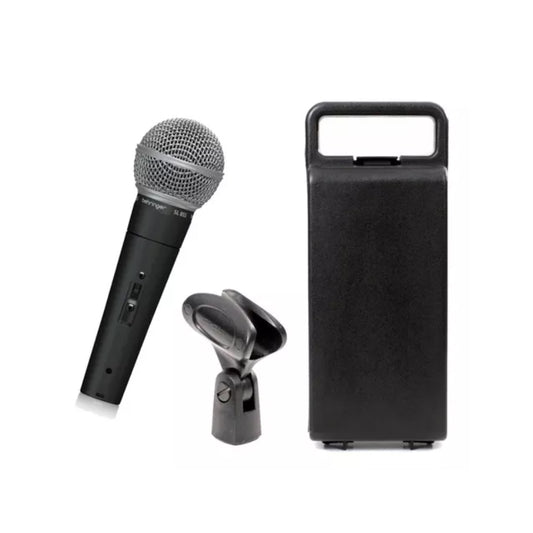 Behringer SL 85S Dynamic Cardioid Microphone with On/Off Switch, Integrated Spherical Wind & Pop Noise Filter, Mute & Voice Activated Recording Function, Shock Stand Mount Included, 3-Pin XLR Connector, 50Hz to 16kHz Frequency Response