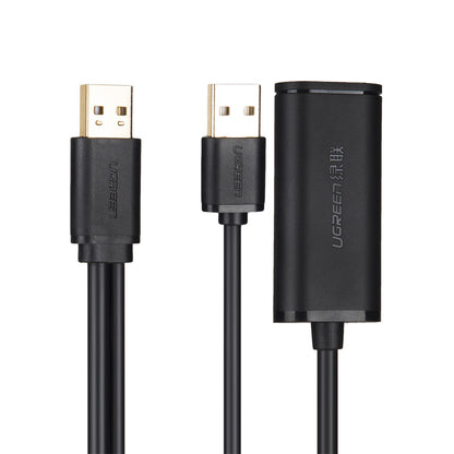 UGREEN 10 Meters USB 2.0 Type A Female to Male Gold-Plated Active Extension Cable with FE1.1s Chip and 480Mbps Transfer Rate for PC, Laptops, Gaming Consoles, Printers | 20214