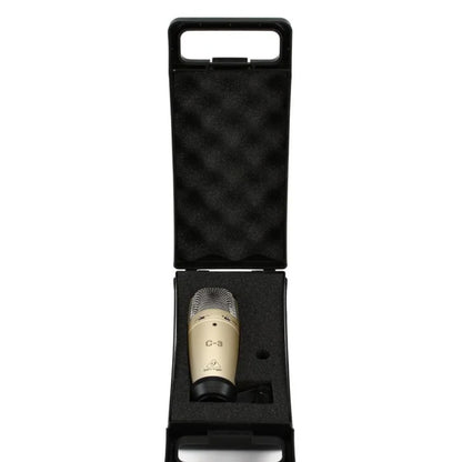 Behringer C-3 Medium Dual-Diaphragm Studio Condenser Microphone with Cardioid, Omnidirectional & Figure-eight Pickup Patterns, Swivel Stand Mount Included, Ultra-Low Noise, Switchable -10dB Pads, 3-Pin XLR, 40Hz to 18kHz Frequency Response