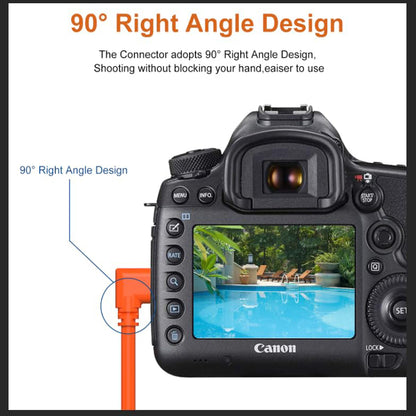 Pxel Tether USB Type-C Right Angle to Straight Camera Cable for PCs, Computer Desktops & Laptops (Windows Only) & Sony, Canon, FUJIFILM, Nikon, Panasonic Lumix Cameras with USB-C Port for Photography