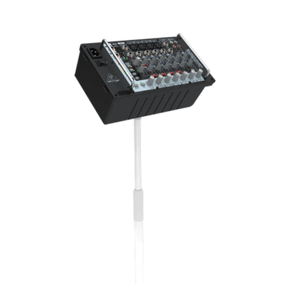 [CLEARANCE] Behringer EuroPower PMP500MP3 Ultra-Compact 500W 8-Channel Powered Mixer with MP3Player, Reverb & Wireless Option, 4 Mic/Line & 2 Stereo Channel, 4 XLR, 4 1/4" TRS Line, Dual 1/4" Aux L/R, Dual RCA Strereo, USB Type A for MP3 Playback