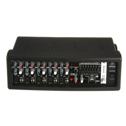 [CLEARANCE] Behringer EuroPower PMP550M 500W 5-Channel Powered Mixer with Klark Teknik Multi-FX Processor, FBQ Feedback Detection System, & Wireless Option, 25 Presets Reverb, Chorus, Flanger, Delay, Pitch Shifter, 5 Mic/Line, TRS/Aux Input