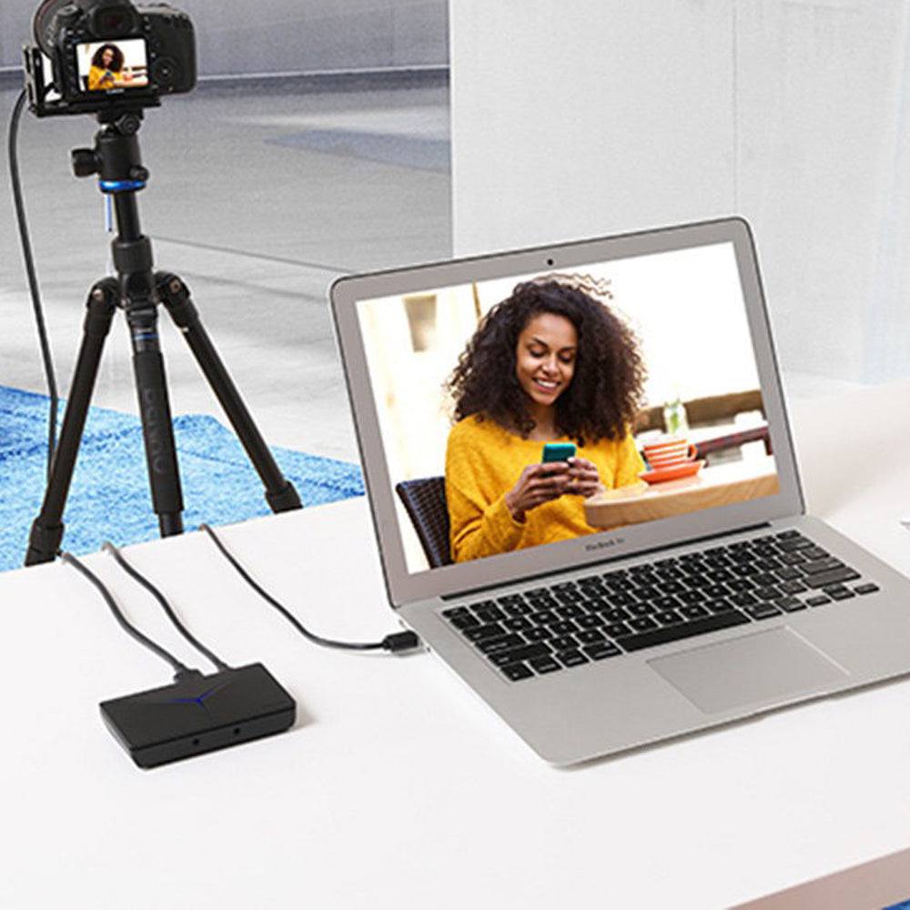 UGREEN 4K 60fps Livestream Capture Recorder Box with USB 3.0 Type C 1080p Output, HDMI Loop Out Pass Through, and 3.5mm AUX Microphone Port for Streaming and Video Recording | 10936