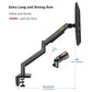 North Bayou G45 Full Swivel Desktop 22-40" Monitor Arm Stand w/ Gas Spring, C-Clamp & Grommet Mount