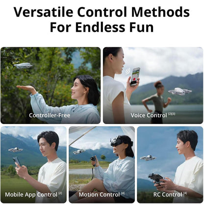 DJI Neo Standard (Single Battery) / Fly More Combo (3-Battery) 4K 30fps 22GB FPV Immersive Drone with Goggles N3 & RC Motion 3 Control, 18 Minutes Max Flight Time, Palm Takeoff / Landing, RTH, QuickShots, Subject Tracking