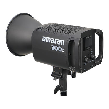 Aputure Amaran 300c / 150c RGB LED Monolight with Fully Tunable CCT 2500-7500K, 9 Preset Special Effects, Bowens S Mount Hyper Reflector Accessory and Bluetooth Wireless Control for Photography and Live Streaming - Gray | Deep Gray | White