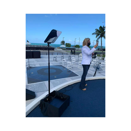 [CLEARANCE] Pxel X-19 Presidential Speech Teleprompter with 19 Inch Display, 300 Nit Screen Brightness Operated with Computer Mouse & Wireless Controller
