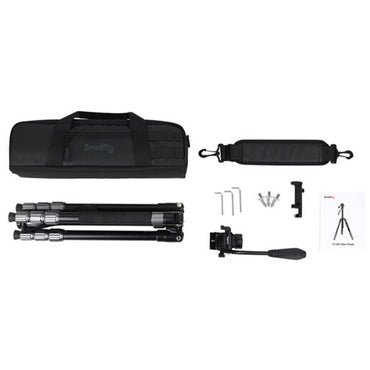 [CLEARANCE] SmallRig CT180 4-Section Video Tripod with Mini Fuild Head and Detachable Monopod, 71" Max Height and Quick Release Arca Level, 15Kg Max Payload and Friction Knobs for Photography ,Videographers, and Digital SLR Cameras | 3760B