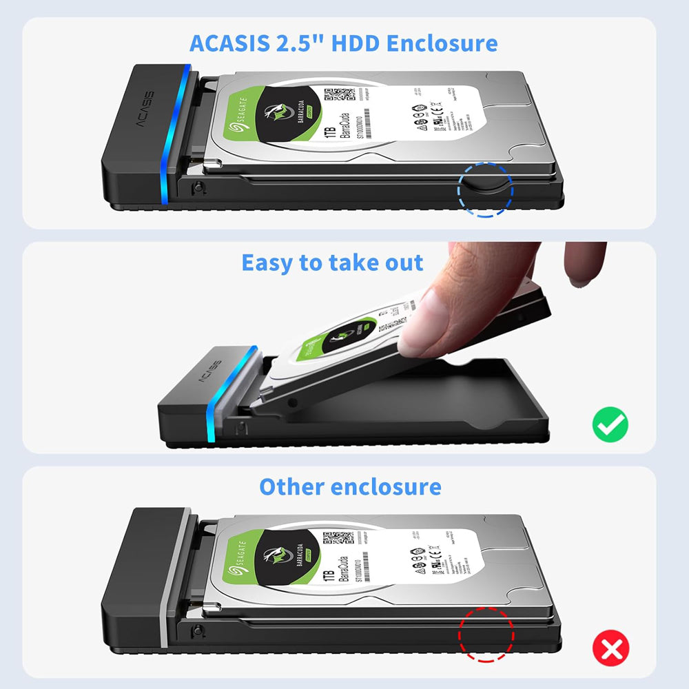 Acasis Driver ACASIS EC-5250 2.5 Inch USB 2.0 IDE Hard Disk Drive Enclosure with 5Gb ...
