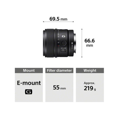 Sony E 15mm f/1.4 G Ultra-wide-angle Prime Lens with APS-C Sensor Format for E-Mount MIrrorless Digital Camera | SEL15F14G