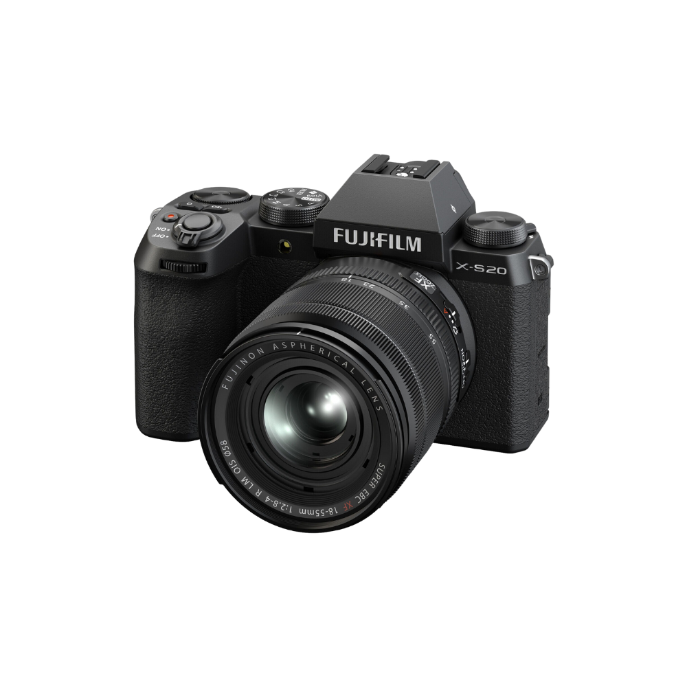 FUJIFILM X-S20 with XF 18-55mm Kit R LM OIS Lens with TG-BT1 Tripod Grip Bluetooth for Mirrorless Camera with 26.1MP APS-C X-Trans BSI CMOS 4 Sensor & X-Processor 5, 6K, 4K Full HD Up to 8fps Shooting, and Vari-Angle Touchscreen