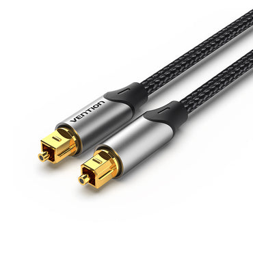 [CLEARANCE] Vention (5 Meterss) Digital Toslink Optical Fiber Audio Extension Cable Aluminum Alloy Type PVC Gold-Plated for TV, PS4, PlayStation, Xbox, PC, Gaming, Camera, Printer | BAVBJ