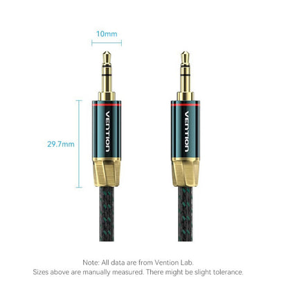 Vention (8 Meters) TRS 3.5mm Male to Male Audio Extension Cable Cotton Braided Green Copper Type Gold-Plated Hi-Fi Video Stereo Music for Smartphones, Car, Speaker, Headset | BAYGK