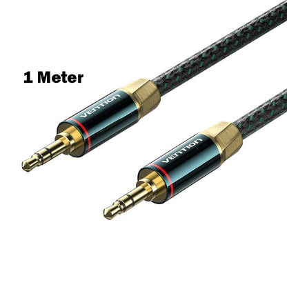 Vention (8 Meters) TRS 3.5mm Male to Male Audio Extension Cable Cotton Braided Green Copper Type Gold-Plated Hi-Fi Video Stereo Music for Smartphones, Car, Speaker, Headset | BAYGK