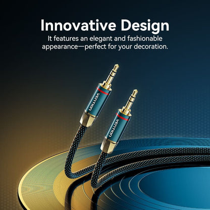 Vention (8 Meters) TRS 3.5mm Male to Male Audio Extension Cable Cotton Braided Green Copper Type Gold-Plated Hi-Fi Video Stereo Music for Smartphones, Car, Speaker, Headset | BAYGK