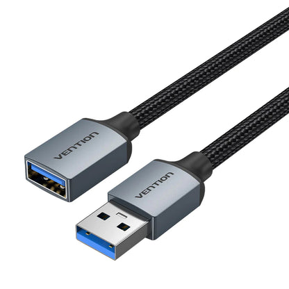 Vention USB 3.0 Cotton Braided Extension Cable with Male to Female Connectors and 5Gbps High-Speed Data Transmission for Chargers Mobile Phone Computer Laptop PC Smart TV Display Monitor Gaming Consoles Storage Devices and more