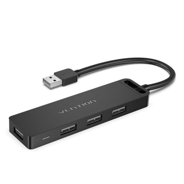 [CLEARANCE] Vention 4-Ports USB 2.0 Hub OTG Extension Charging Splitter with Power Supply, 0.15 Meter USB Cable, 480Mbps Data High Speed for Laptop, Smartphones, Printer | CHMHB