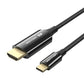 Vention (1.8m) 8K 60Hz HDMI ,USB Type C to USB-C Video Display Cable with 240Hz Refresh rate, Dolby Atmos, 12-Bit Color Depth, High Dynamic Range (HDR), Multiple Display Modes for Smartphones, Tablet, Laptop, PC, TV, Monitor, Projector | CRCBAC