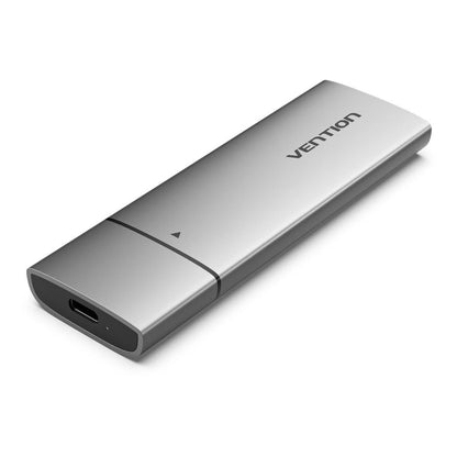 [CLEARANCE] Vention M.2 NGFF SSD Enclosure with USB 3.1 Gen 1 Type-C Interface, 5Gbps Transmission Speed with LED Indicator, Auto Sleep Mode & Ultra-Slim Aluminum Alloy Case KPEH0