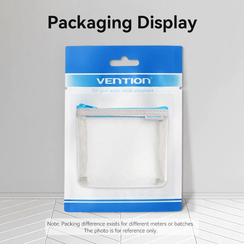 Vention 10 x 12 cm Electronic Accessories Personal Nylon Mesh Storage Bag with Pack of 2 / 4 / 6 for Power Adapter, Charging Data Cables, USB Hub, Flash Drives, SD/TF Memory Cards, Cosmetics | KREH0
