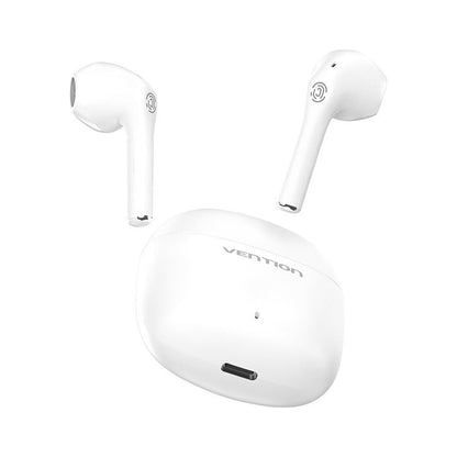 Vention ELF E02 TWS True Wireless Bluetooth 5.3 Earbuds Earphones with Touch Controls, USB-C Charging Cable, AAC/SBC Stereo, Mic Hi-Fi In-Ear Mini Headset, IPX4 Rating, Sweat & Weather Resistant (Black, White) NBGB0 NBGW0