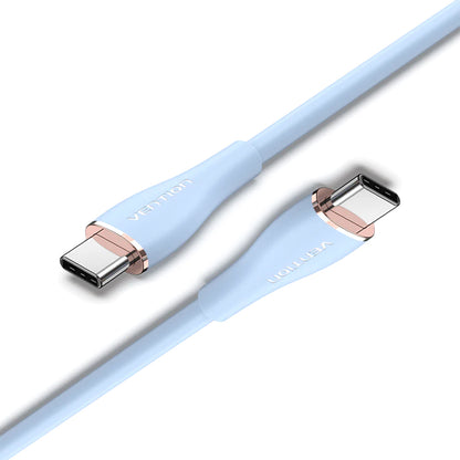 [CLEARANCE] Vention USB Type-C 2.0 5A Male to Male Fast Charging Data Cable 2 Meters with Nickel-Plated Connector 100W PD Power Delivery, 480Mbps Transfer Speed, Built-in E-Marker Chip and Flow Silicone Sheathing for Laptop Tablet Smartphones (Pink)