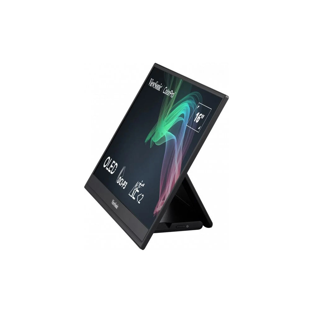 [CLEARANCE] ViewSonic VP16-OLED 15.5" FHD 60Hz Portable Display Monitor with USB-C, Micro-HDMI, 3.5mm Audio Jack, USB-C 40W PD Ports for Laptop, Camera, Camcorder, Portable Gaming Console, MacBook, etc. - Supports Windows & macOS