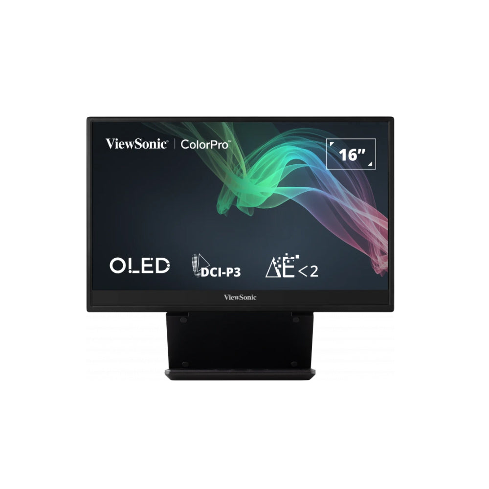 [CLEARANCE] ViewSonic VP16-OLED 15.5" FHD 60Hz Portable Display Monitor with USB-C, Micro-HDMI, 3.5mm Audio Jack, USB-C 40W PD Ports for Laptop, Camera, Camcorder, Portable Gaming Console, MacBook, etc. - Supports Windows & macOS